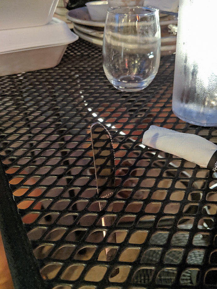 Reflection Makes It Look Like The Knife Is Transparent