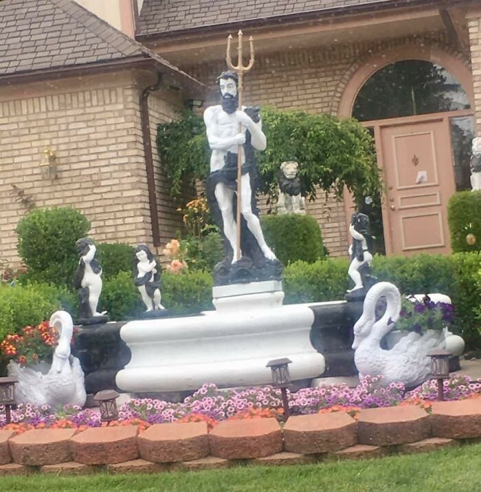 Drove By This Fountain Tribute To Mr. Nimbus On The Way To A Clients House Today