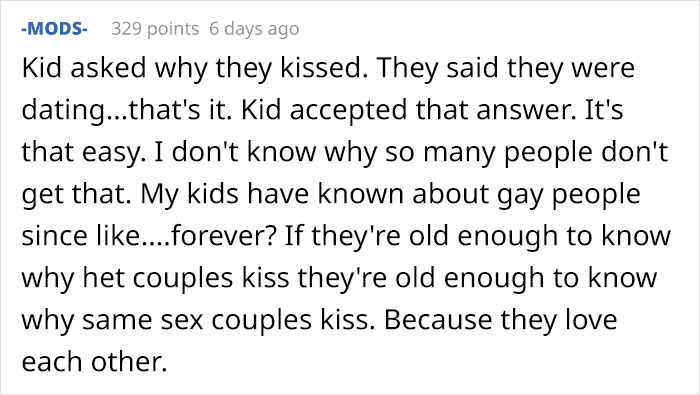 Mom Is Furious After Her Brother Allows His Son And The Son’s Boyfriend To Show PDA In Front Of Her Kids