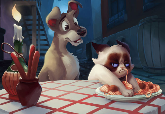Artist Inserts The Legendary Grumpy Cat Into Disney Movies, And The Result Is Hilarious (13 Pics)
