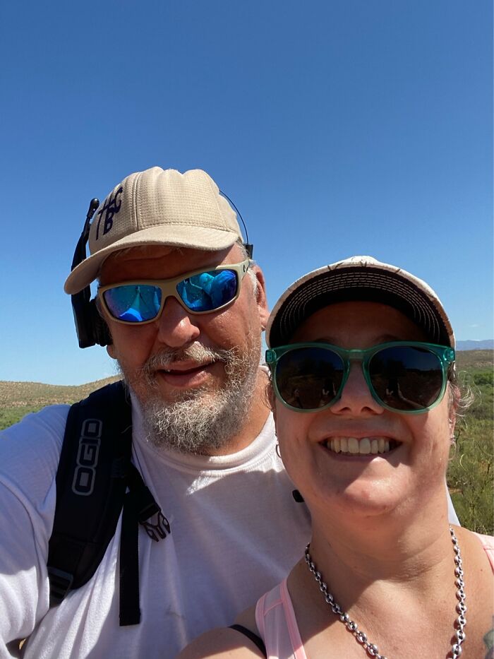 Husband And I At Tonto National Park In Az, Hiking After Seeing The Wild Horses.