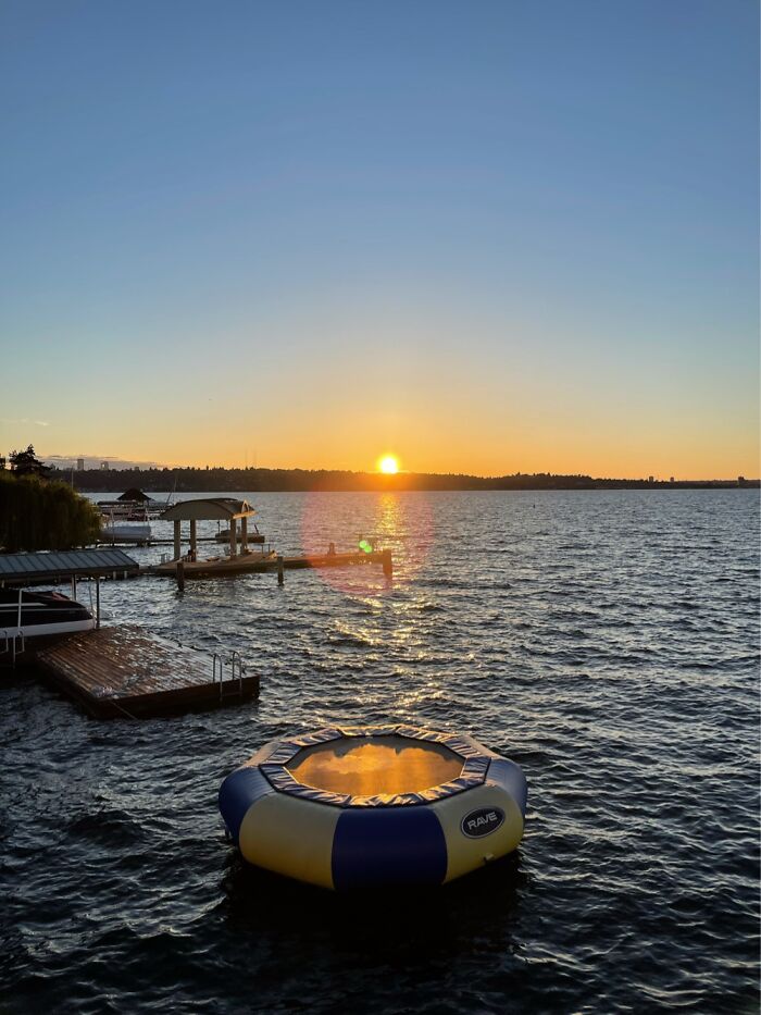 Summer Sunset On Mercer Island, Seattle, Washington.
