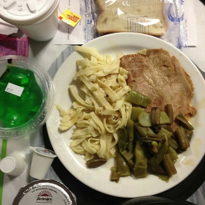 Be Very, Very Glad You Are Not Eating Hospital Food. My Mom's "Appetizing" Dinner