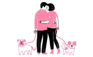 Artist Expresses Her Love For Cats And Dogs In Adorable Minimalist Illustrations (36 Pics)