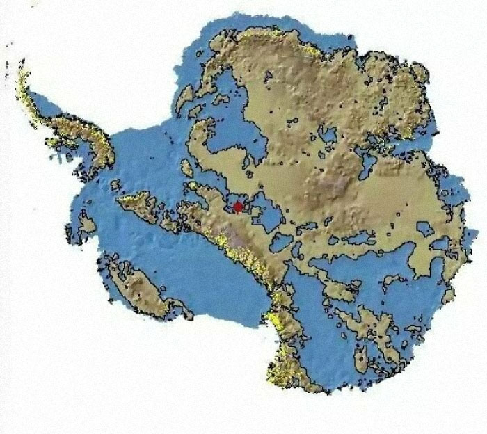 La Antártida sin hielo, no se ve mucho