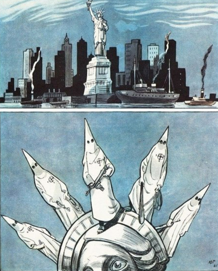 Anti-American Poster, Ussr, 1960
