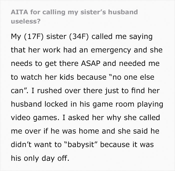 Woman Calls Her Sister To Babysit Because 'No One Else Can', She Comes Over To Discover Their Dad Is Just Chilling At Home