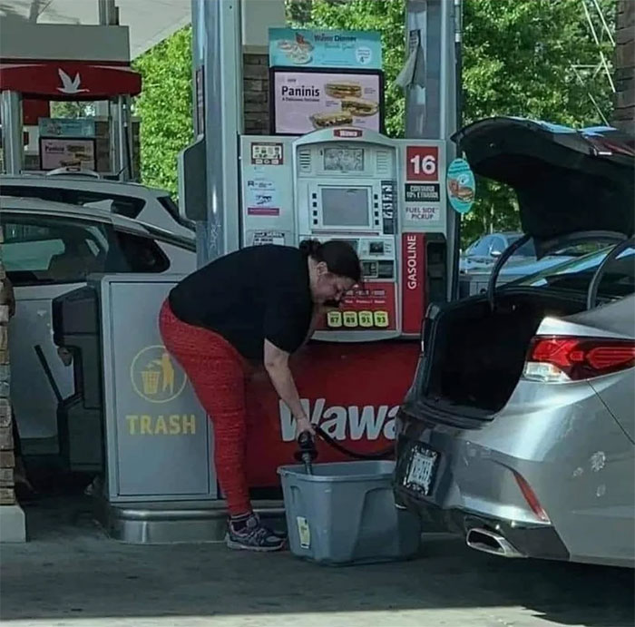 Another Idiot Hoarding Gas