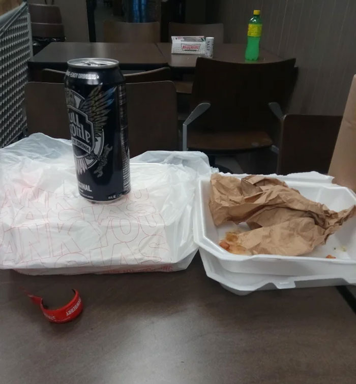 How One Of My Coworkers Leaves His Trash After He Is Done Taking His Break