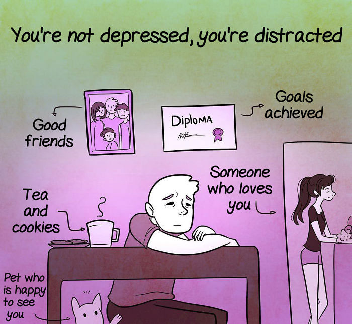 Why Are You Depressed, You Sad Idiot? You Have Tea And Cookies Right In Front Of You!