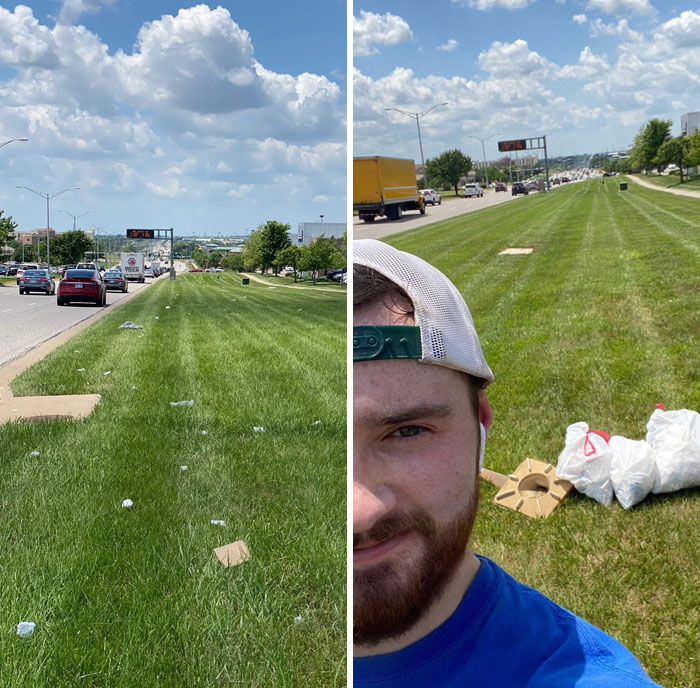 Decided To Spend My Lunch Break Cleaning Up My Community And Bringing Back The Trashtag Challenge