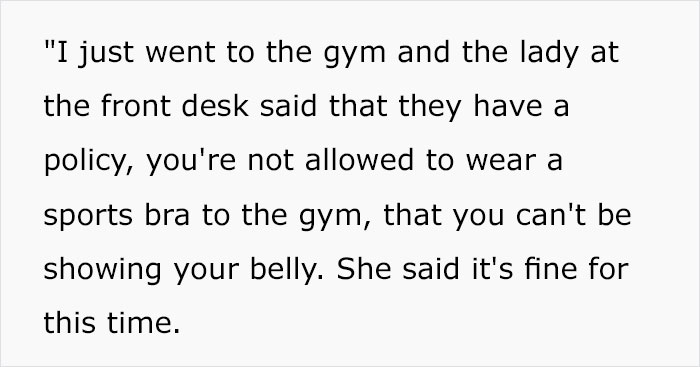 Woman Violates A Gym's Dress Code By Wearing A Sports Bra, Gets Fat-Shamed By The Staff And Kicked Out