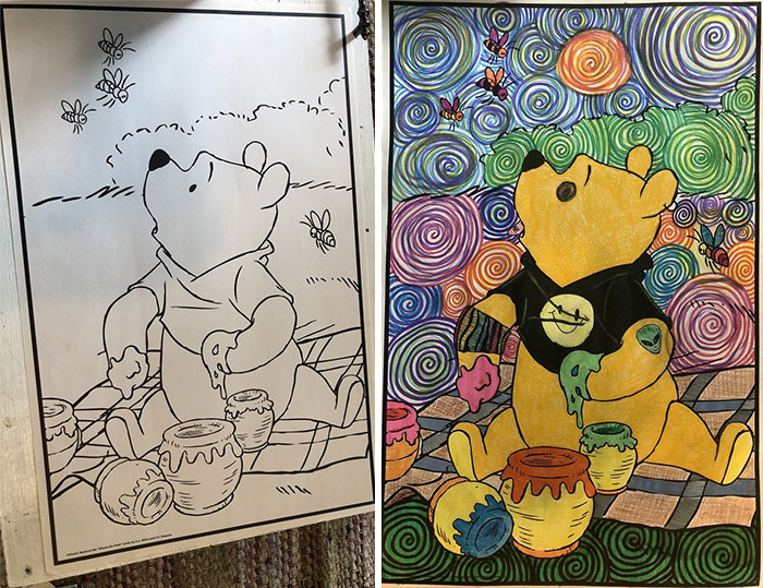 Pooh Says “Perhaps” To Drugs. I Finished! Before Pic In Comments