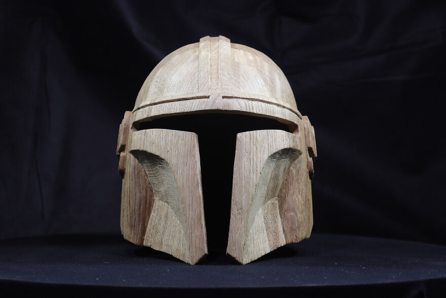 I Made A Mandalorian Wooden Helmet