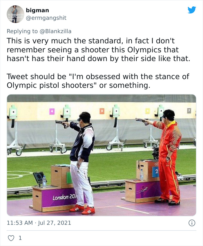 Twitter's In Meltdown As Men Try To Teach Olympic Gold Medalist The Proper Way To Hold A Gun