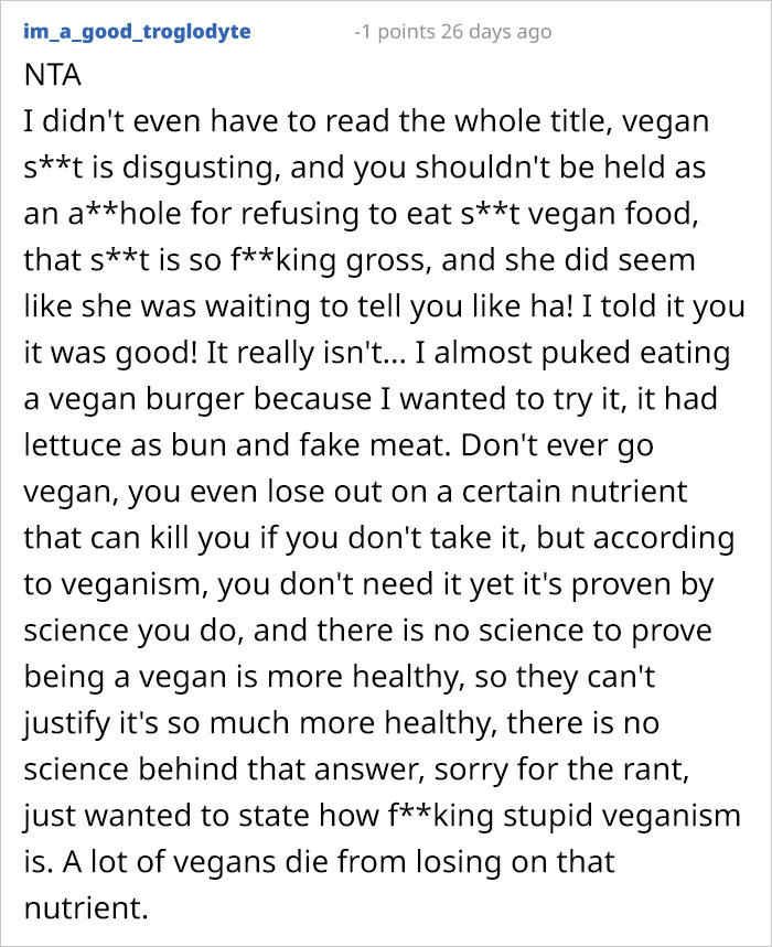 Woman Makes Fun Of Her Vegan Co-Worker, Gets Upset When She Refuses To Try Her "Vegan" Cake