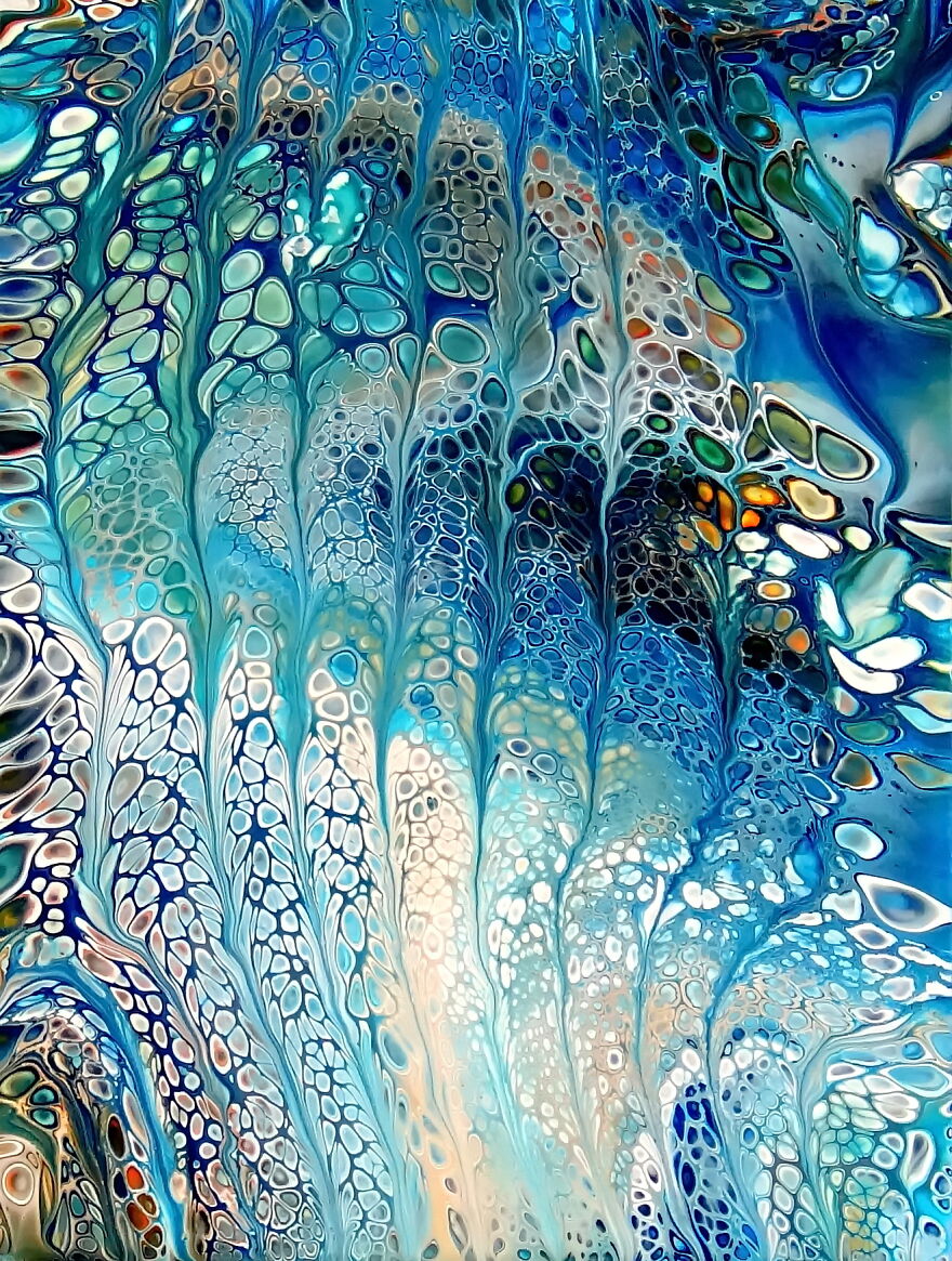 Acrylic Pour Comb Swipe ~ Flip And Drag ~ Fluid Painting With Cells ~ Satisfying Art Video Acrylic Pour Comb Swipe ~ Flip And Drag ~ Fluid Painting With Cells ~ Satisfying Art Video