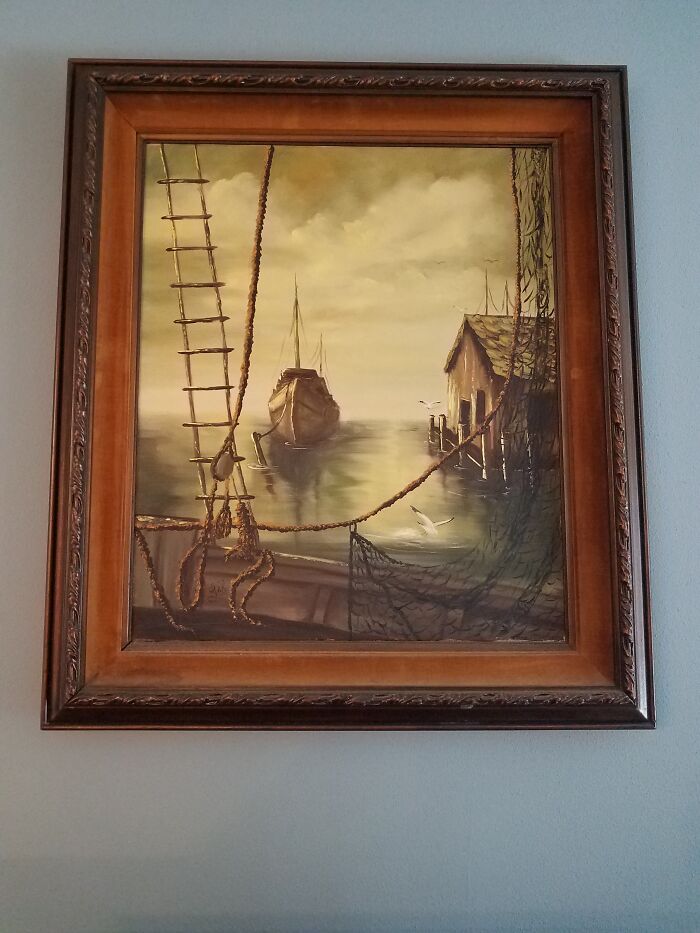 Not Weird, Just Love This Painting. Found It At A Flee Market In Ca