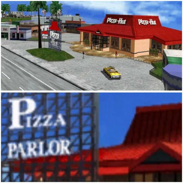 Pizza Hut, Now Pizza Parlor, Crazy Taxi Video Game