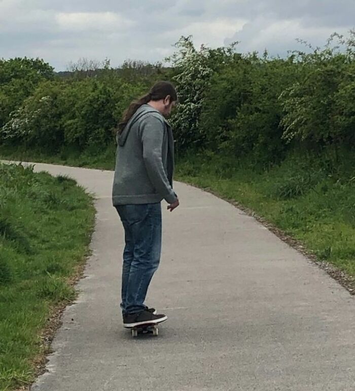 My Soon-To-Be Husband Back On A Skateboard For The First Time Since He Destroyed His Foot A Year Ago. It’s Been A Long Journey But He Made It. So Proud
