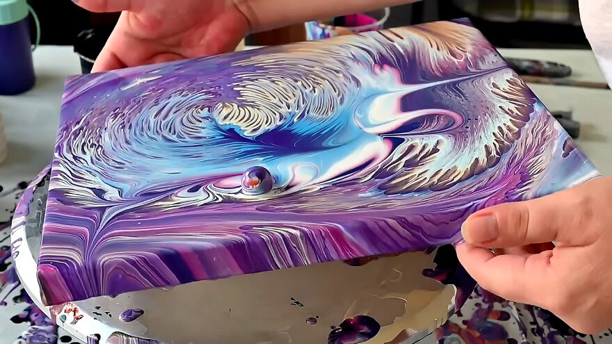 Loop De Loops Straight Acrylic Pour ~ Painting With Marble ~ Fluid Art Technique ~ Fiona Art Loop De Loops Straight Acrylic Pour ~ Painting With Marble ~ Fluid Art Technique ~ Fiona Art
