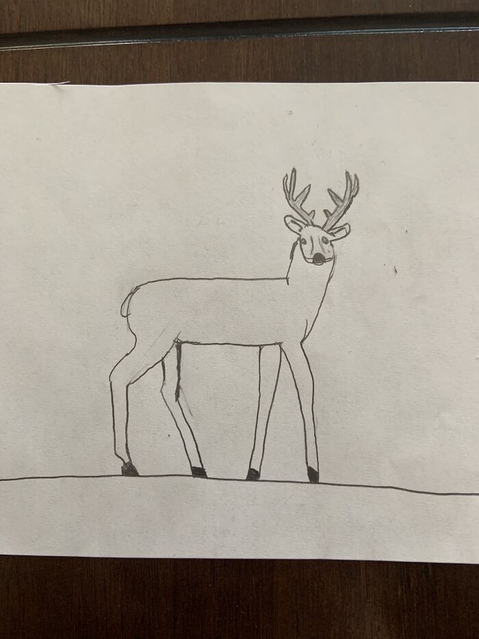 I Tried To Draw A Deer… There’s Room For Improvement But I Think I Did Pretty Ok