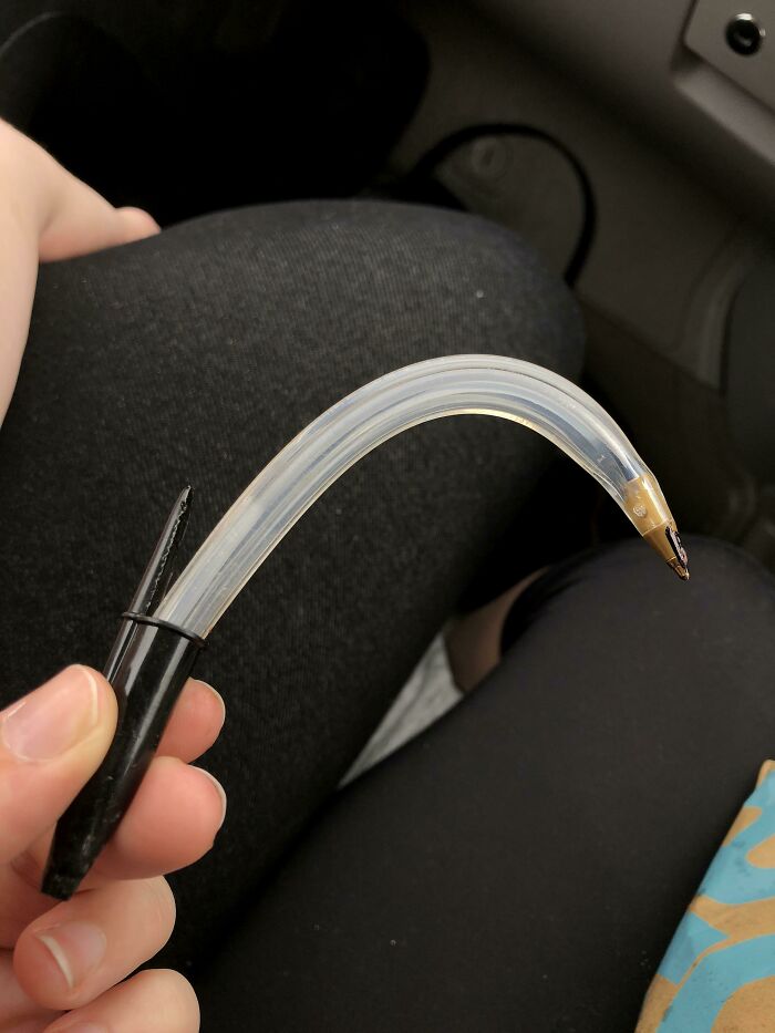 This Pen Got Hot Enough In The Van To Bend