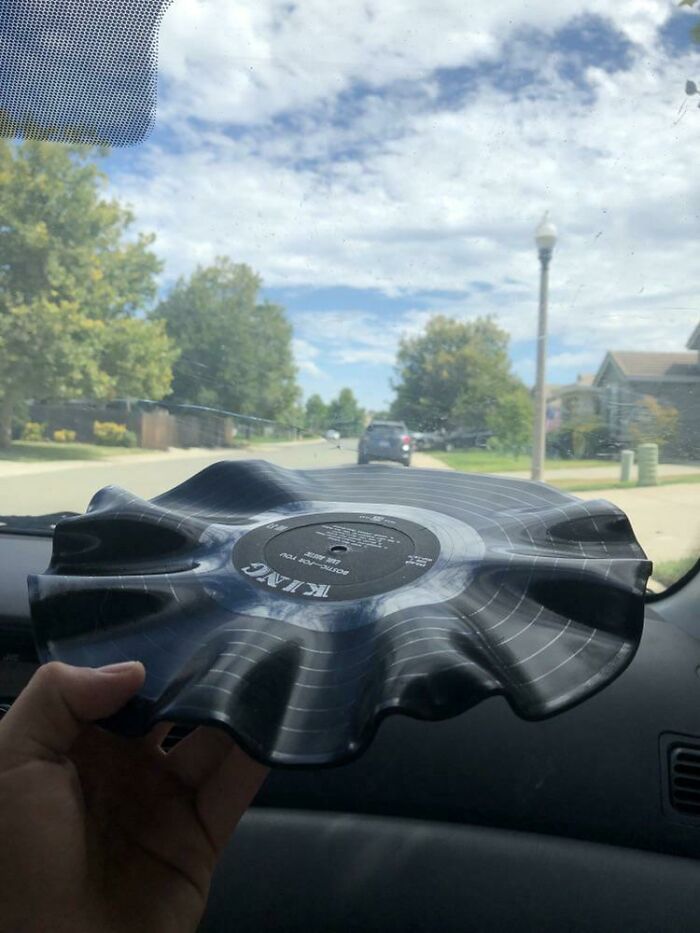 Melted Record. Left In Hot Car