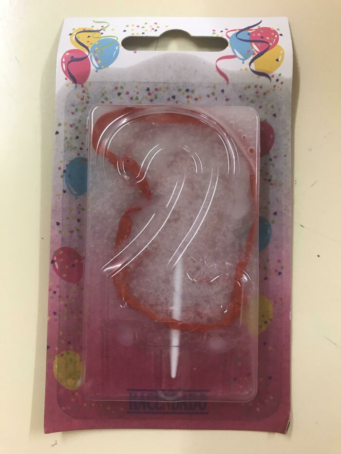It’s So Damn Hot Here In Spain That The Birthday Candles At My Supermarket Have Melted Inside The Package