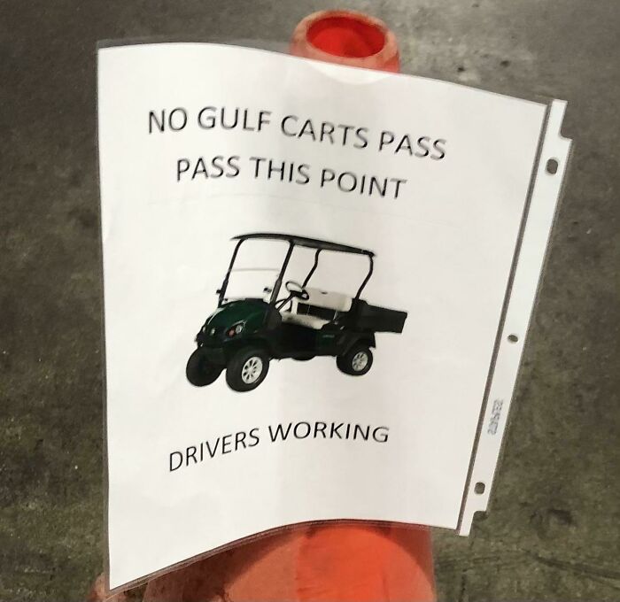 No Gulf Carts Pass This Point