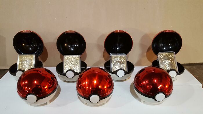 Burger King Pokeballs With Gold Plated Cards