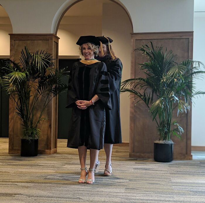 My Mom Graduating With Her Phd In Social Work From Tulane. Her Goal Was To Graduate By 60 And She Did It With A Year To Spare. Super Proud Of Her