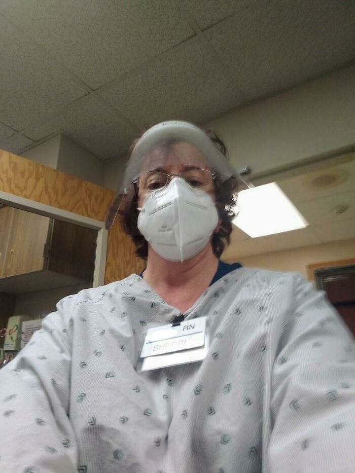 This Is My Mom. She's Been Working Up To 16-20 Hours A Day At A Nursing Home In Full PPE Because Someone Broke The Rules And Introduced Covid To The Residents