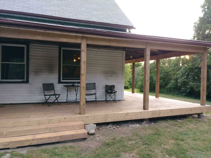 I Recently Bought A Small Farm House That Needs A Lot Of Work. This Deck Was The First Big Construction Project, Built With The Help Of My Brothers, And I'm Really Proud Of It