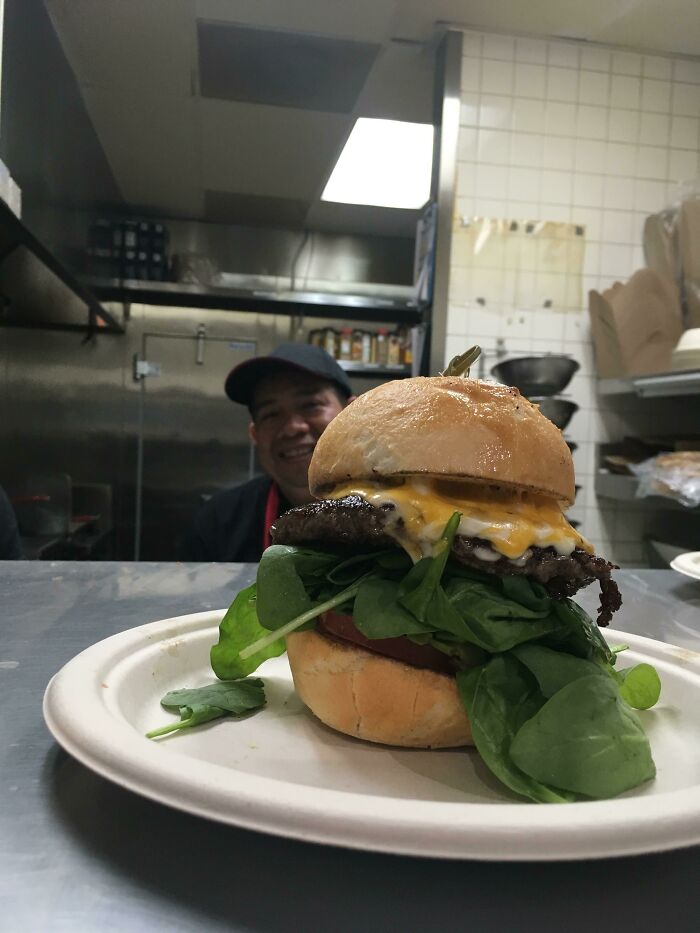 Kitchen Manager Made A Burger He Was Especially Proud Of And Asked Me To Take A Picture
