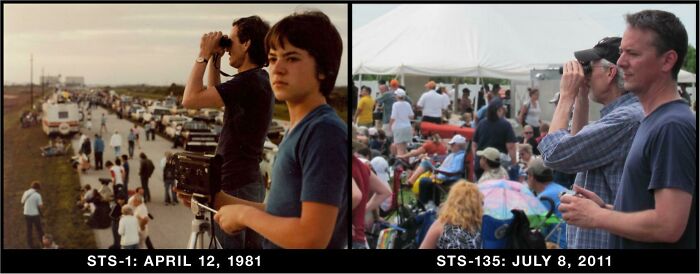 Father & Son, The Very First & Last Space Shuttle Launch, 30 Years Apart