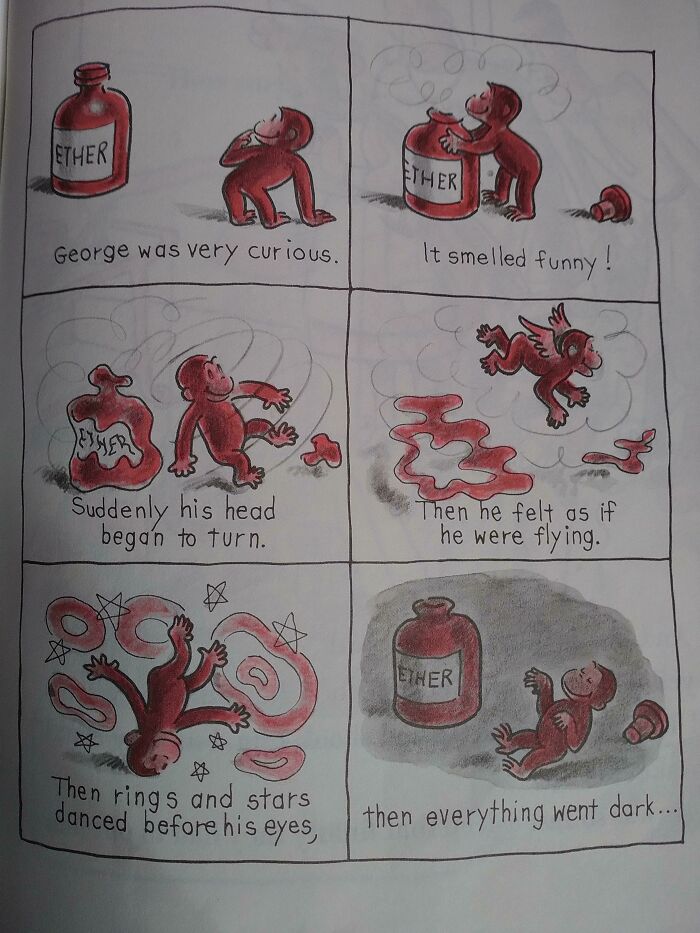 Curious George Getting High In A Children's Book That I Have