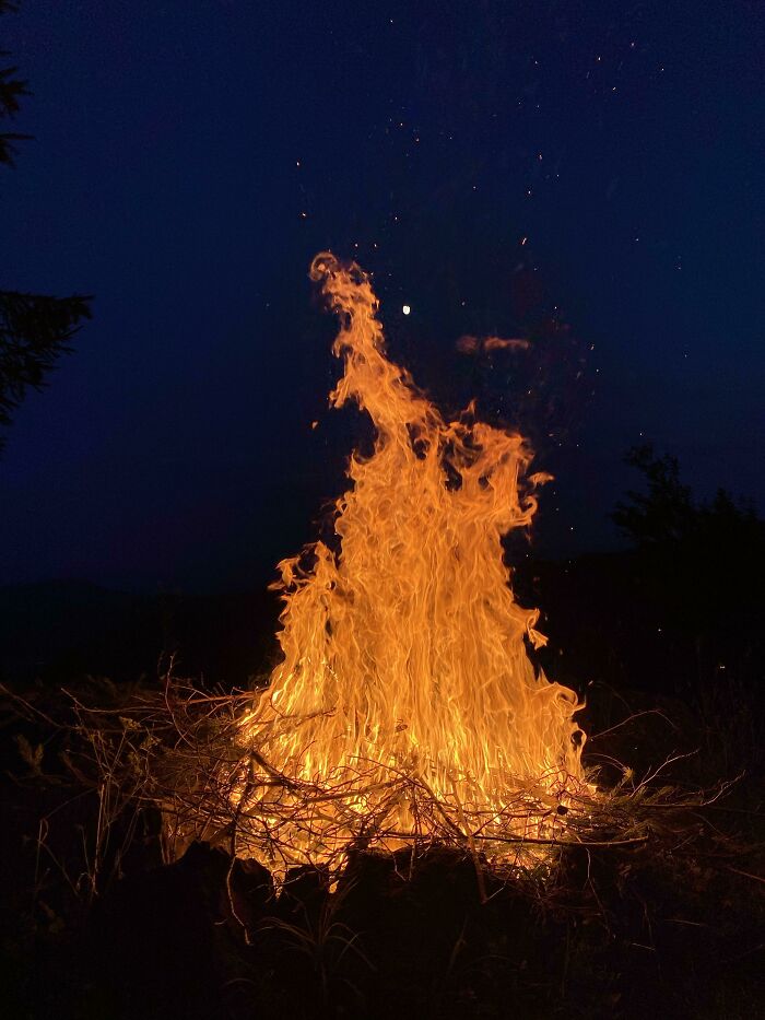 This Incredibly Detailed Picture I Took Of A Bonfire