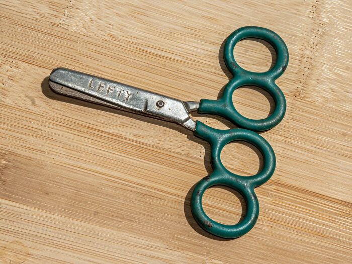 They're Childrens' Training Scissors. Like For Pre-Schoolers. The Extra Holes Are So A Grown-Up Can Co-Scissor And Help The Kid