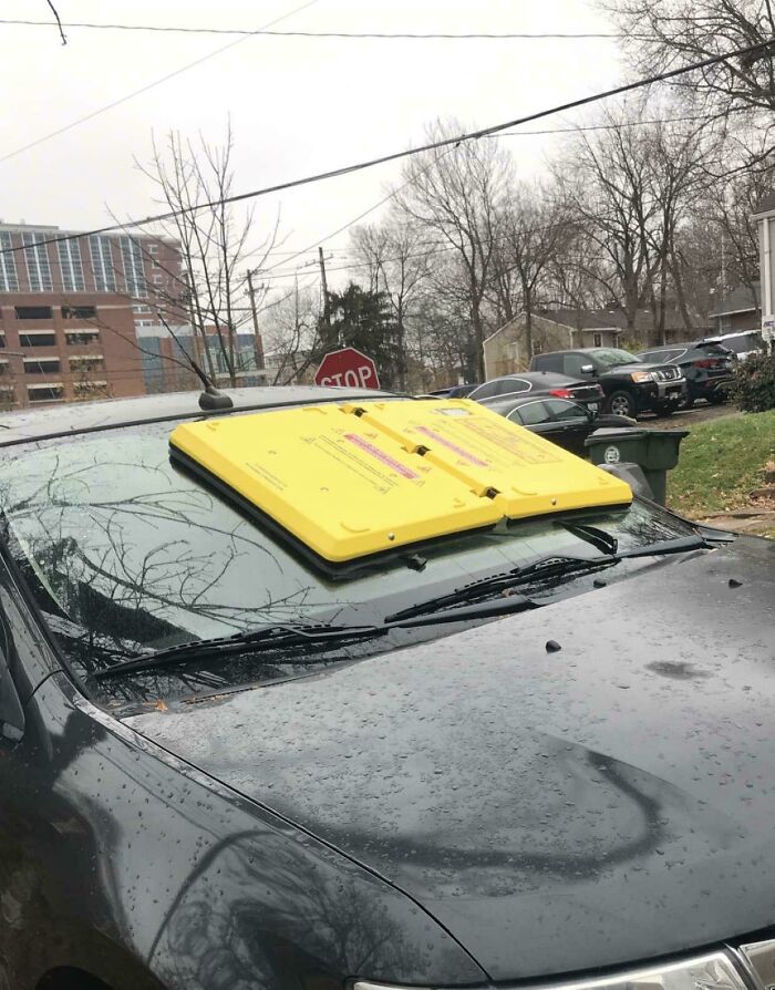 New Type Of Parking Enforcement On My Campus Replacing The Boot, Appropriately Named “The Barnacle”
