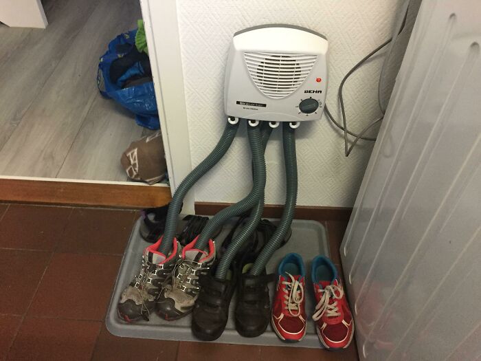 Una máquina noruega para secar zapatos