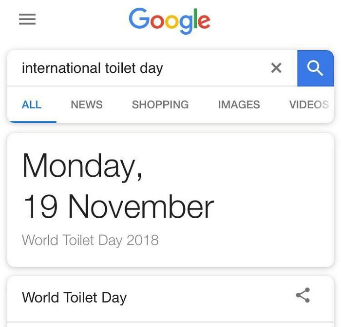My Birthday Is On World Toilet Day