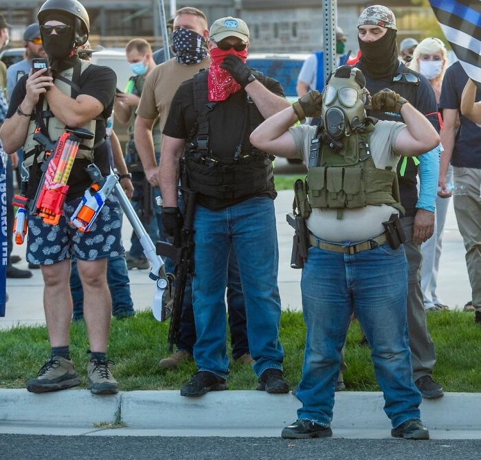 Man Brings Life Jacket, Nerf Guns, And Vacuum To A 2nd Amendment Protest