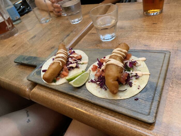 Fish Tacos For Two, On A Cutting Board…