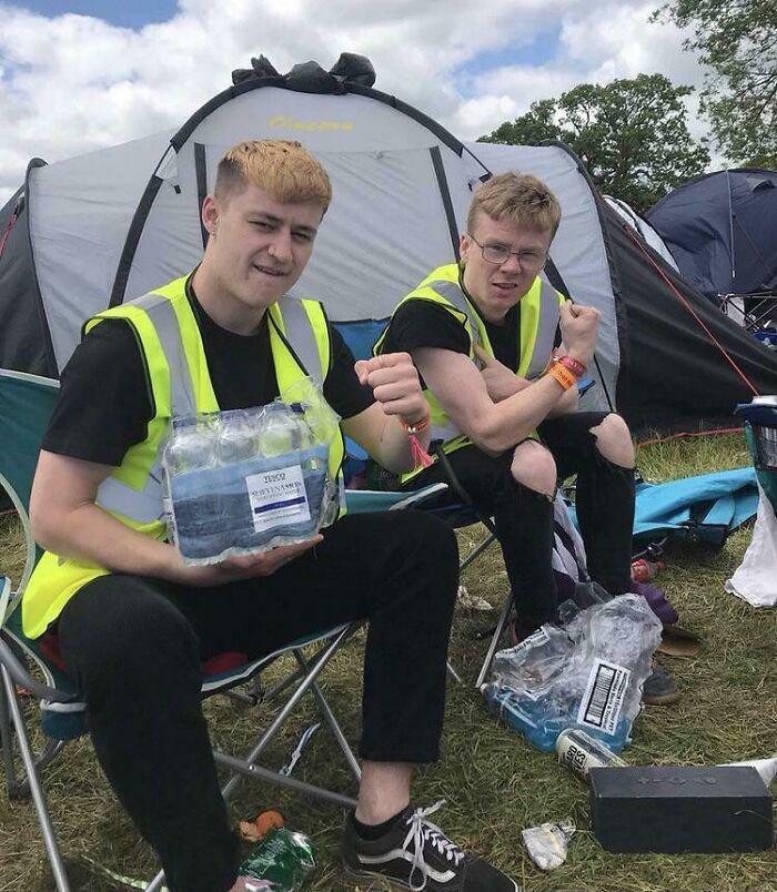 Snuck Into A Festival Using Bottles Of Water And A Hi Vis Vest