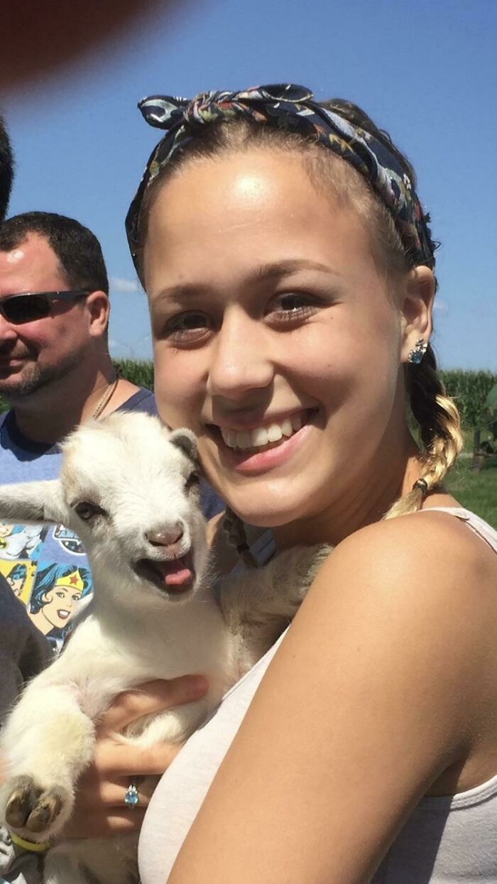 My Fiancé Befriended An Overly Photogenic 9 Day Old Baby Goat