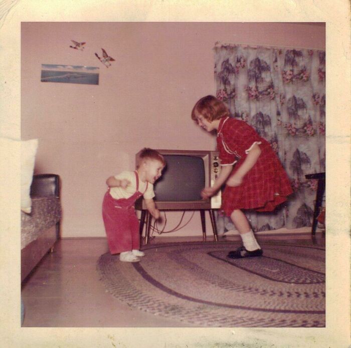 My Sis And I, 1962-Ish... On The Back It Says "Doing The Twist"