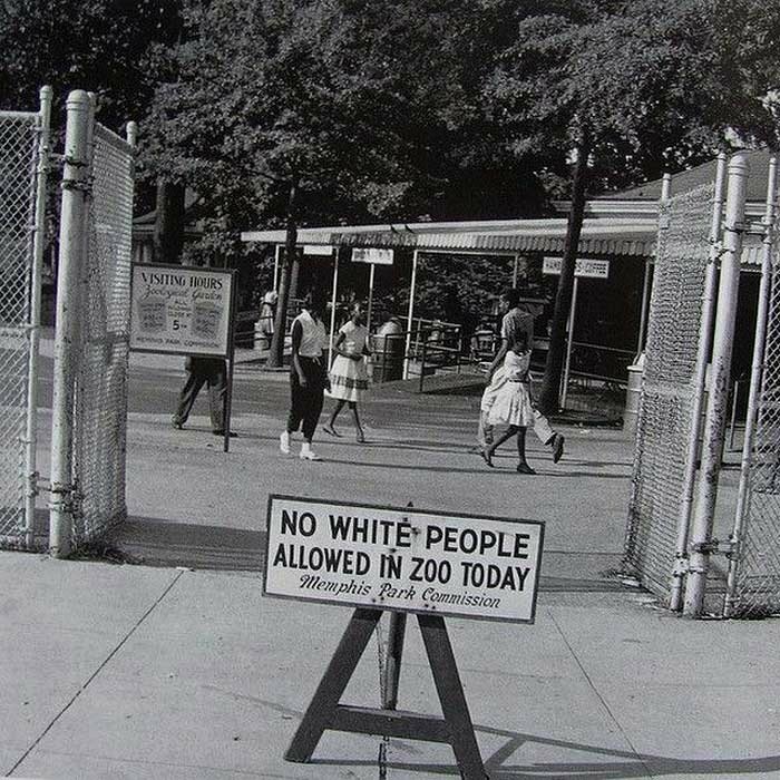 Sign Outside A Park In Memphis, Tn, 1952