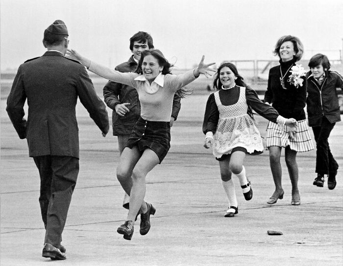 After Spending More Than Five Years In A North Vietnamese Camp, Lt. Col. Robert L. Stirm Is Reunited With His Family At Travis Afb, March 13, 1973