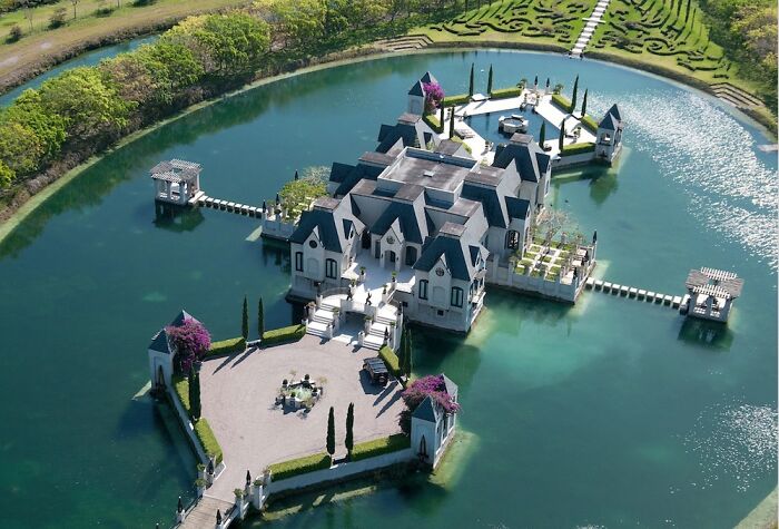 Modern Day Castle In Miami Dade Equipped With A Mosquito Moat